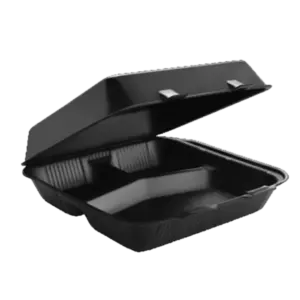 Contenedor Negro C/3 Compartimientos