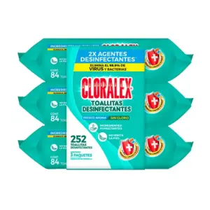Cloralex Toallitas Desinfectantes sin Cloro