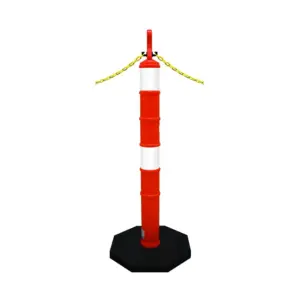 Poste vial con 2 reflejantes